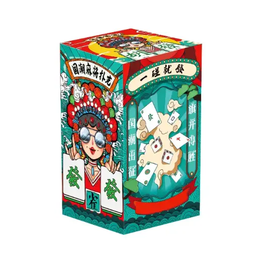 Mahjong Poker Cards with Dice Portable Waterproof Mini Poker Cards Travel Family Game Favorite